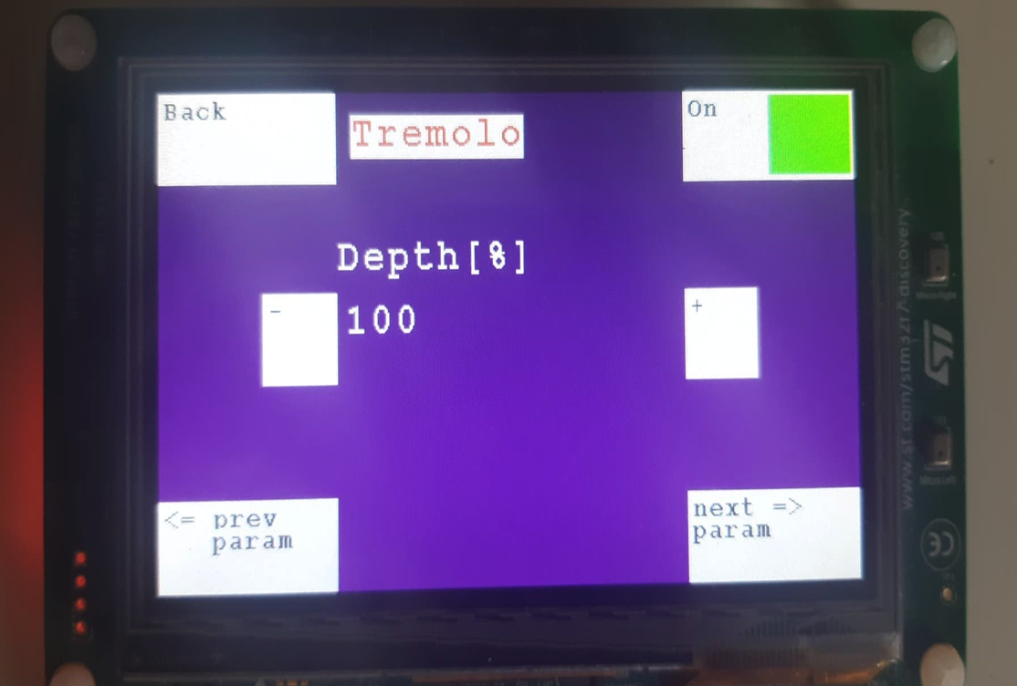 Parameter Control Interface